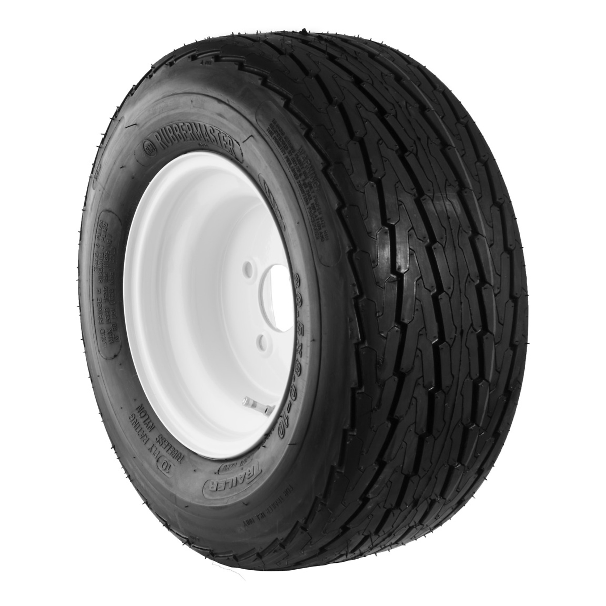RubberMaster Tire and Rim Assembly - 20.5x8.0-10, Stamped Rim, 1520 Lb. Capacity, Model# 599105